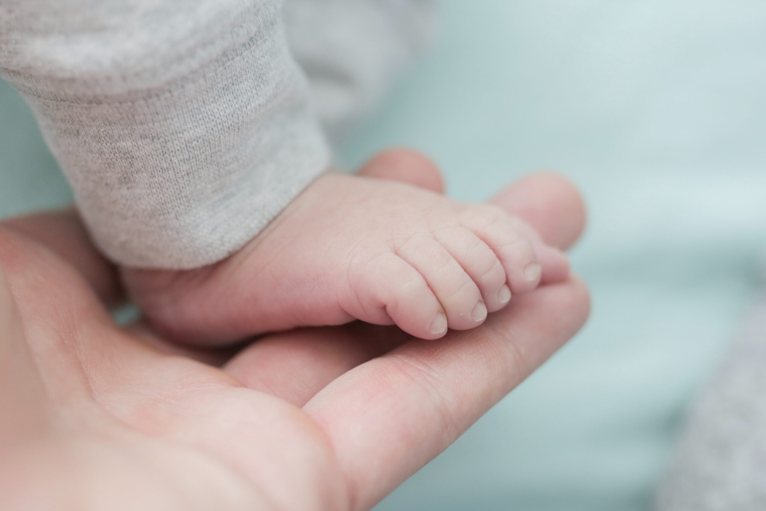 baby feet in parent's hand, Garbh Sanskar and Blessings