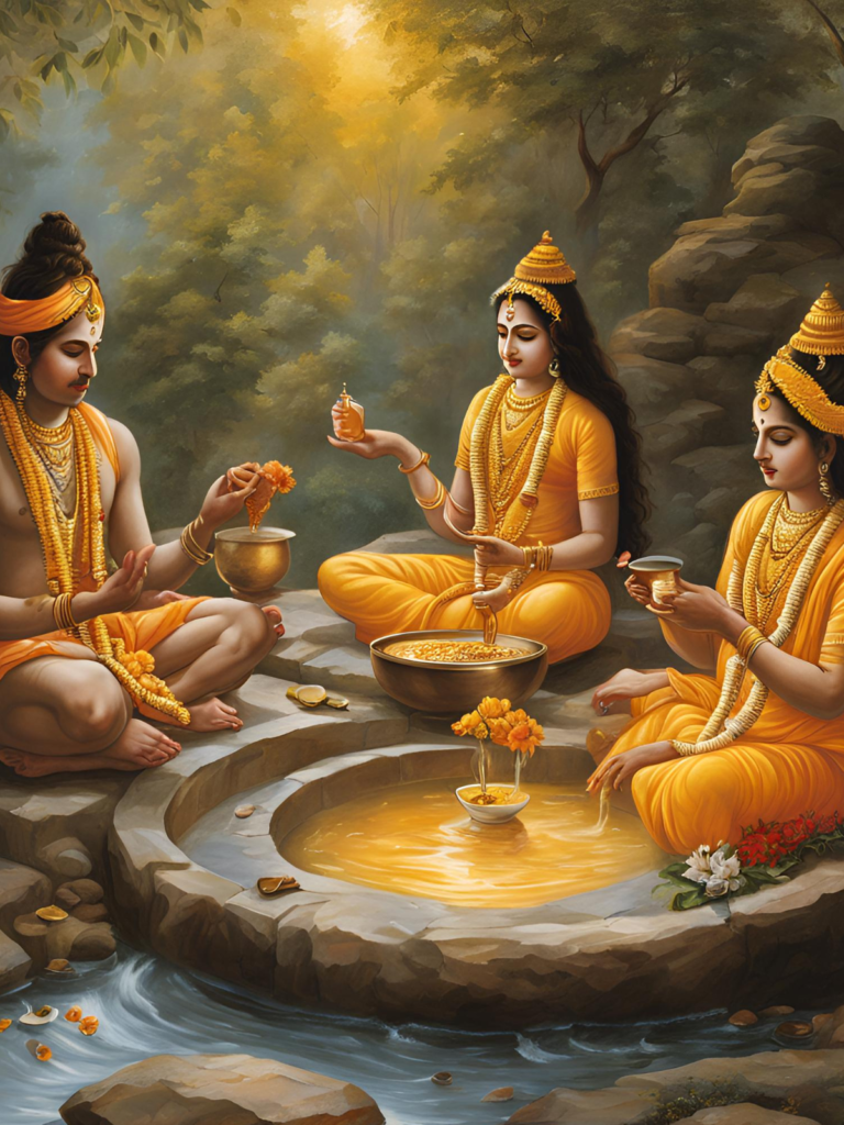 sacred bath ceremony for Lord Shiva, offering milk, honey, and other sacred ingredients.